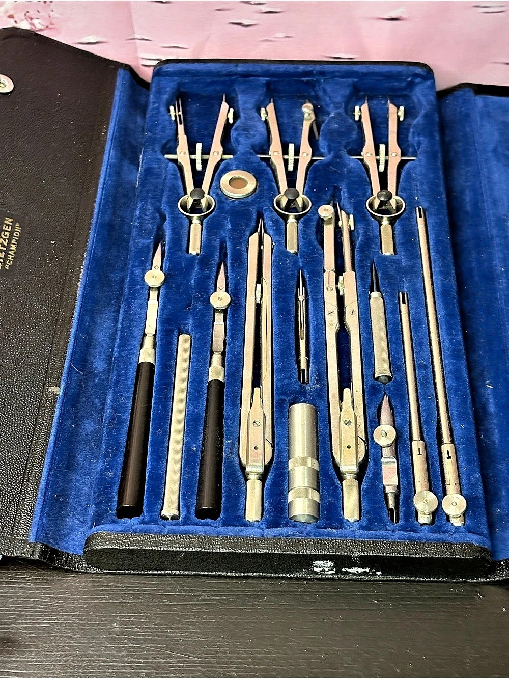 Vintage Dietzgen Kromet Drafting Tool Instrument Set in case. Preowned
